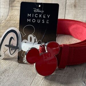 Women’s‎ Disney Mickey Mouse Red Belt Size Large